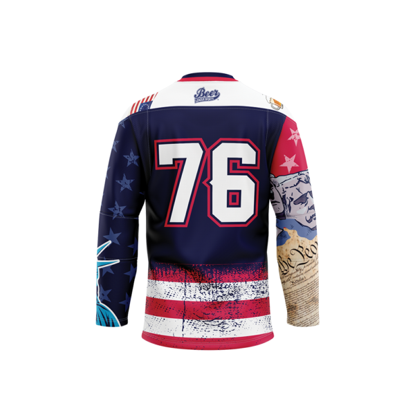 Red, White & Beer Patriotic Sublimated Jersey