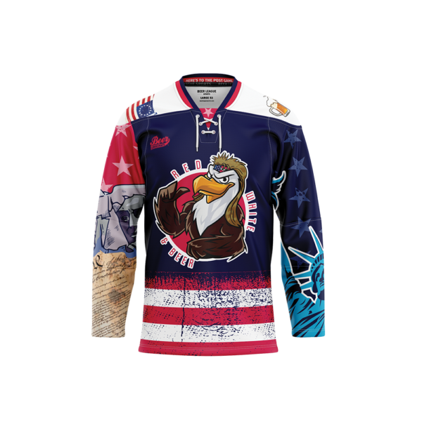 Red, White & Beer Patriotic Sublimated Jersey