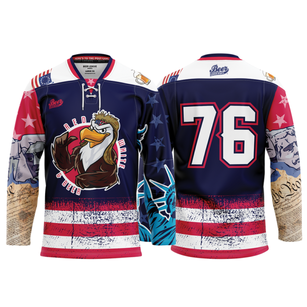 Red, White & Beer Patriotic Sublimated Jersey
