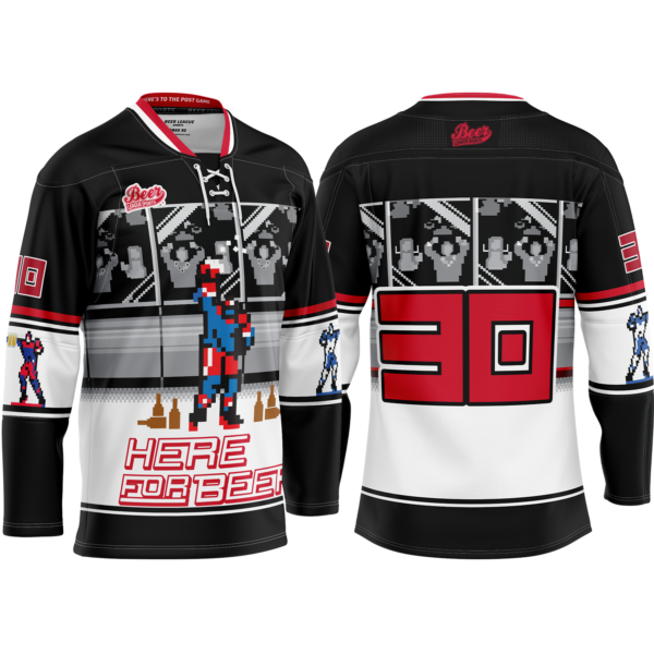 Here for Beer Sublimated Hockey Jersey