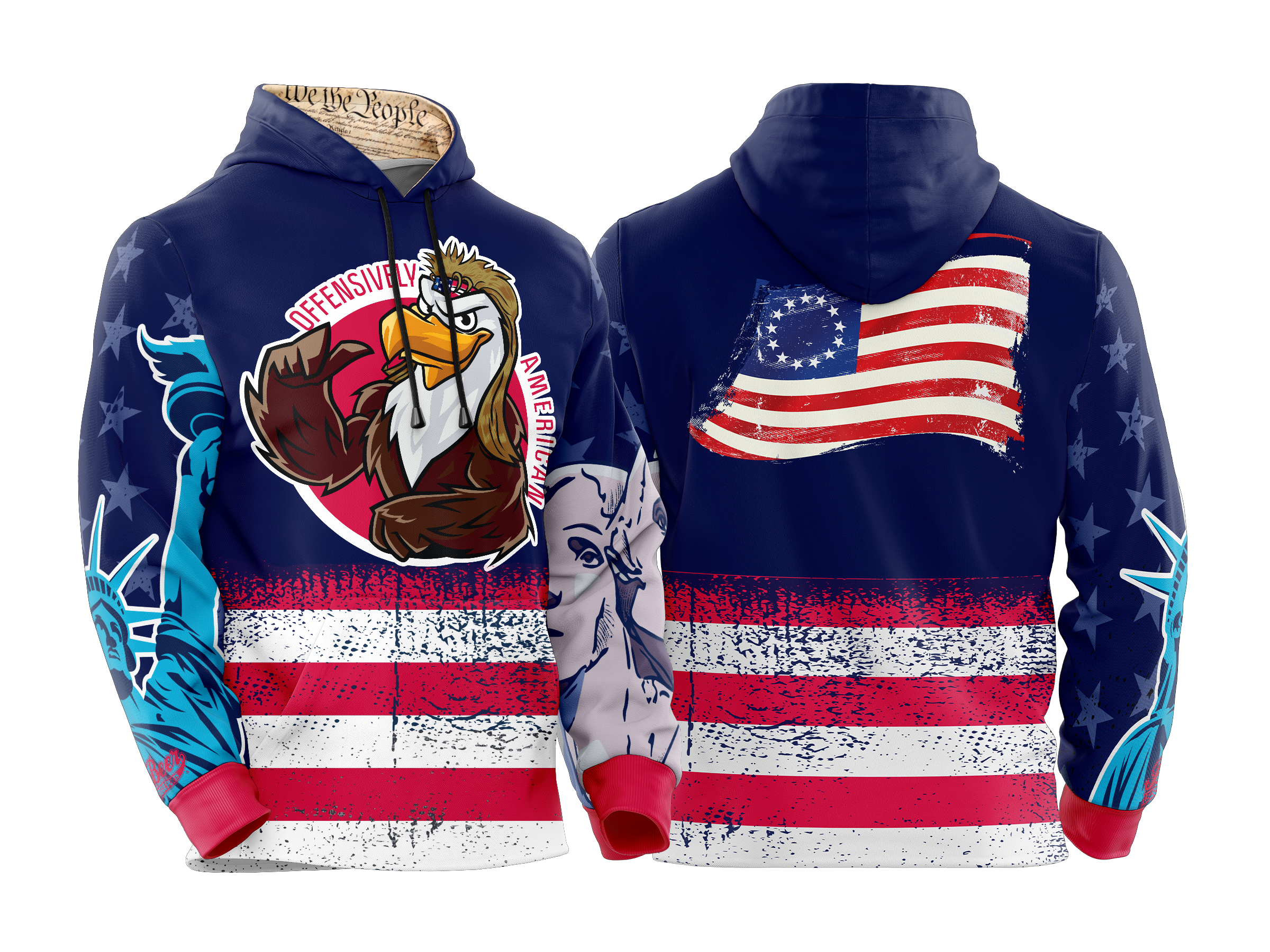Offensively American Sublimated Hoodie